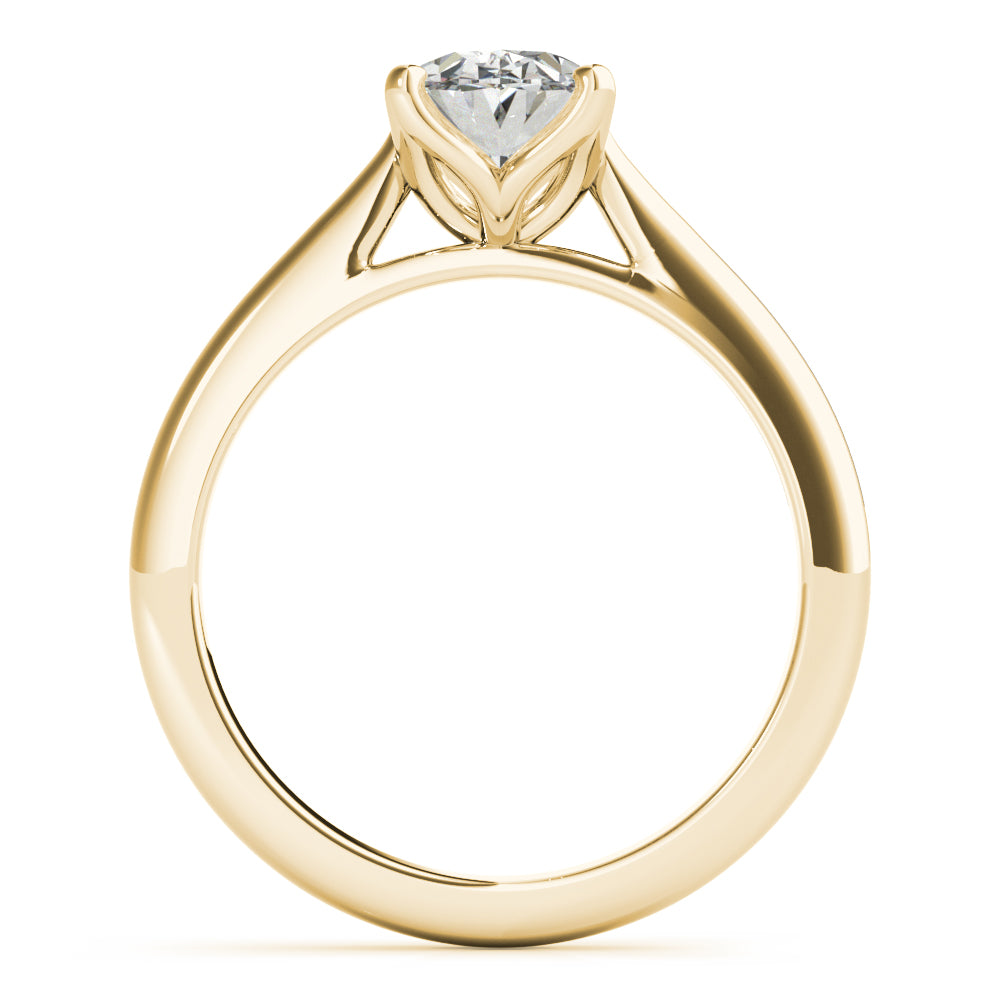 Fleur Oval Solitaire Engagement Ring Setting