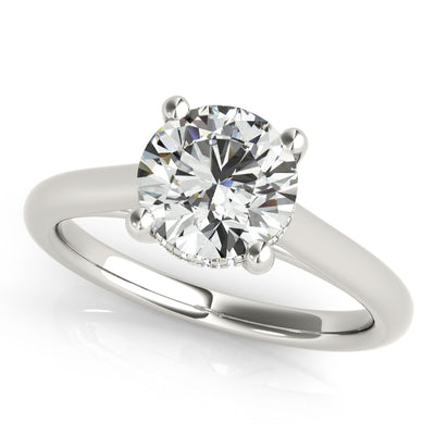 Hannah Round Solitaire with Hidden Halo Engagement Ring Setting