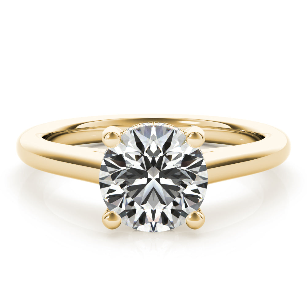 Hannah Round Solitaire with Hidden Halo Engagement Ring Setting