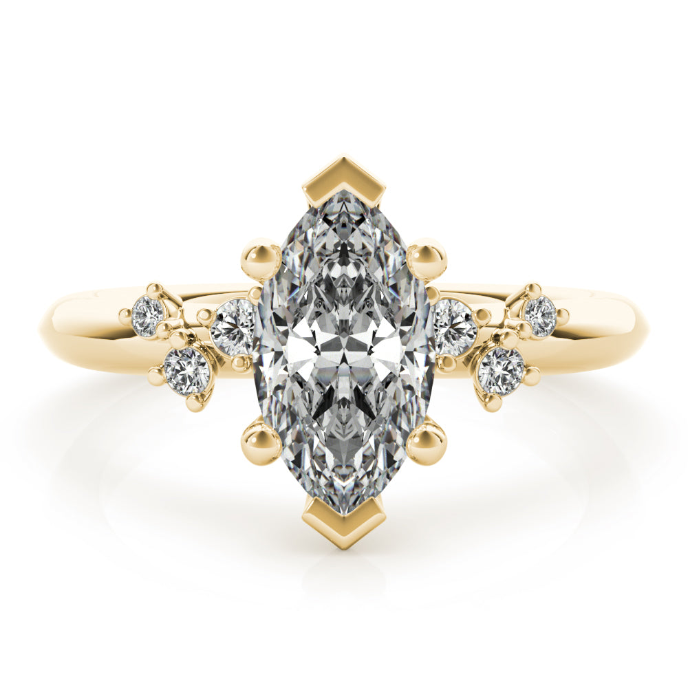 Ivy Petite Marquise Diamond Engagement Ring Setting