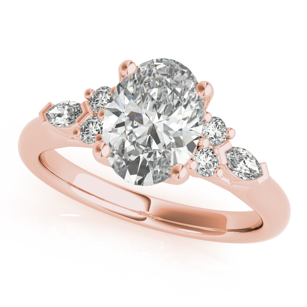 Holly Oval Diamond Engagement Ring Setting