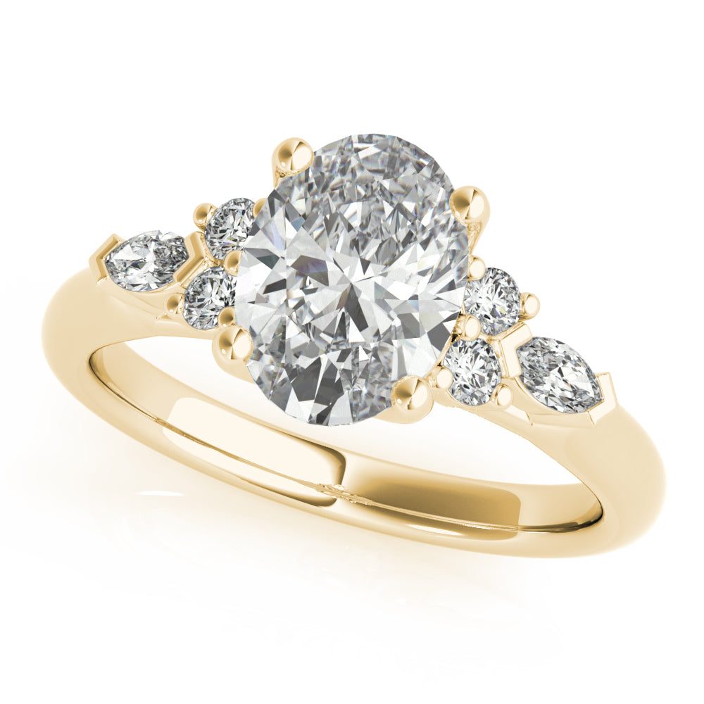 Holly Oval Diamond Engagement Ring Setting