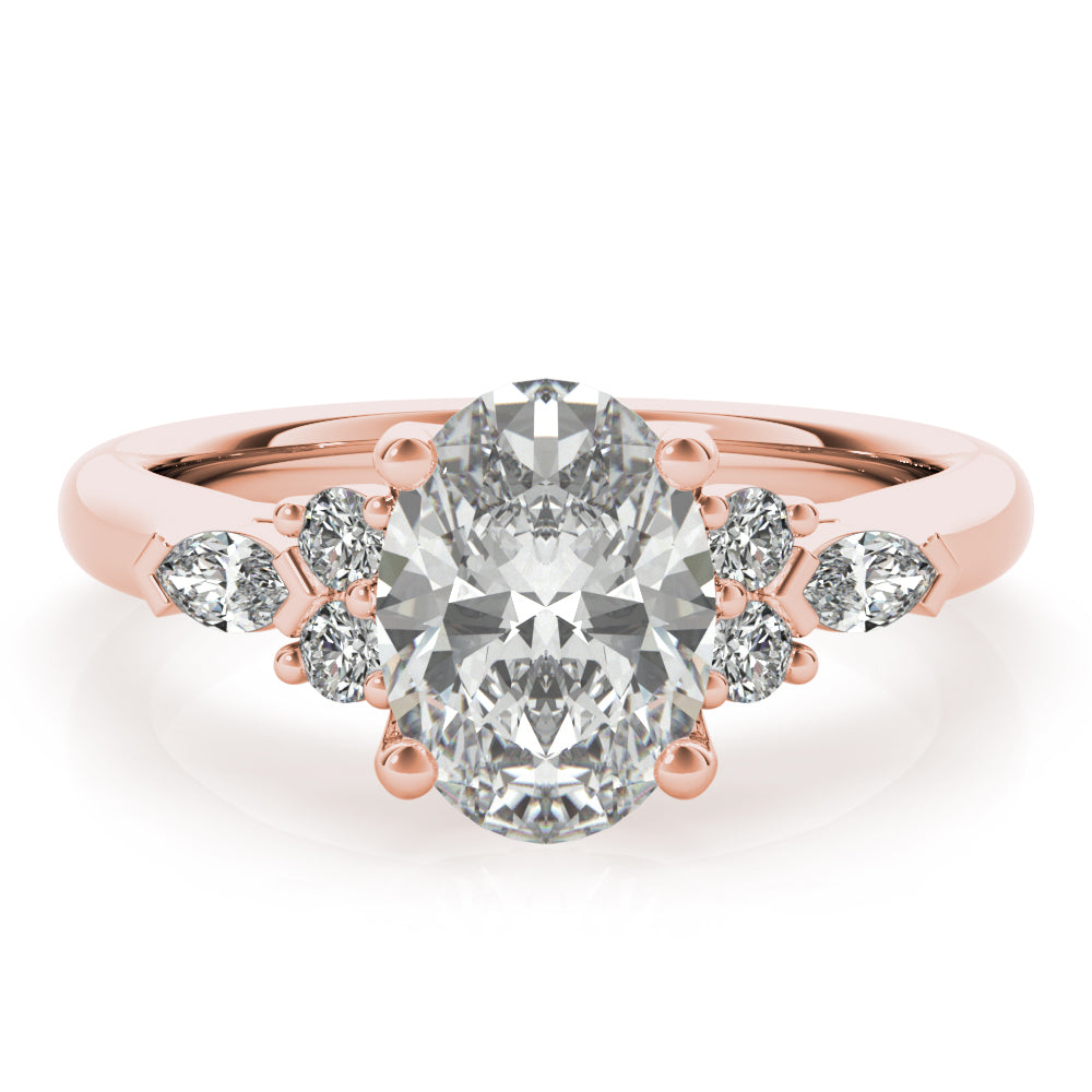 Holly Oval Diamond Engagement Ring Setting