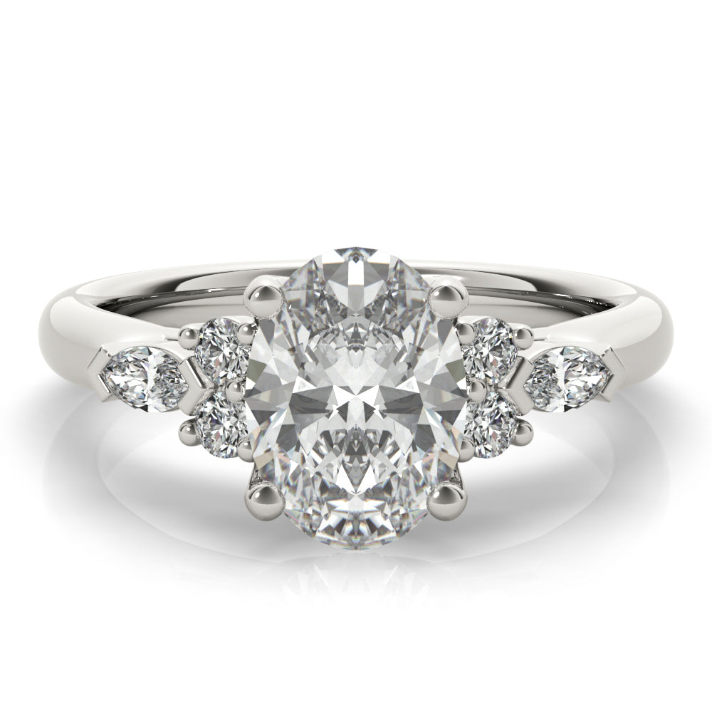 Holly Oval Diamond Engagement Ring Setting