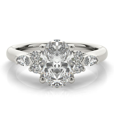 Holly Oval Diamond Engagement Ring Setting