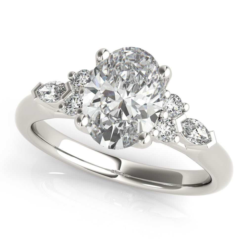 Holly Oval Diamond Engagement Ring Setting