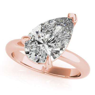 Lara Tilted Pear Diamond Engagement Ring Setting