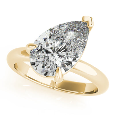 Lara Tilted Pear Diamond Engagement Ring Setting