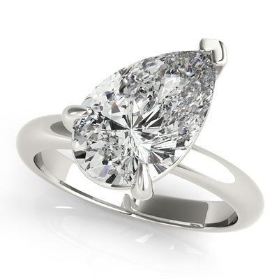 Lara Tilted Pear Diamond Engagement Ring Setting