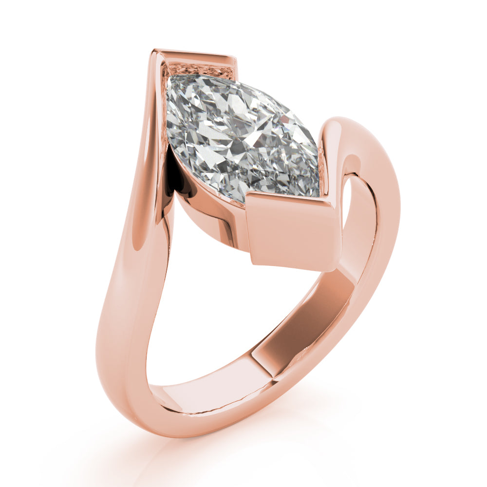 Meadow Marquise Half Bezel Engagement Ring Setting