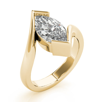 Meadow Marquise Half Bezel Engagement Ring Setting