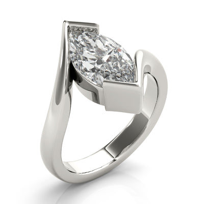 Meadow Marquise Half Bezel Engagement Ring Setting