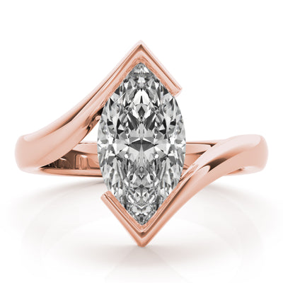 Meadow Marquise Half Bezel Engagement Ring Setting