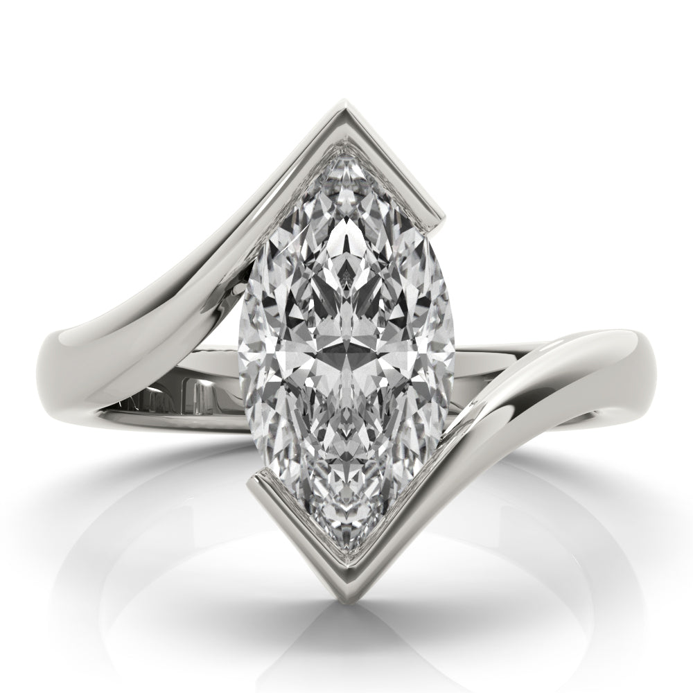 Meadow Marquise Half Bezel Engagement Ring Setting