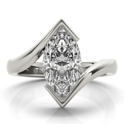 Meadow Marquise Half Bezel Engagement Ring Setting