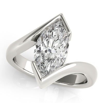 Meadow Marquise Half Bezel Engagement Ring Setting