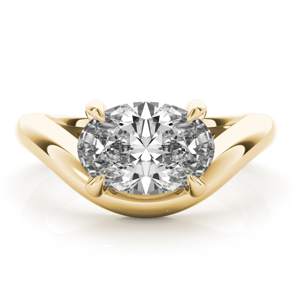 Dahlia Oval Diamond Engagement Ring Setting