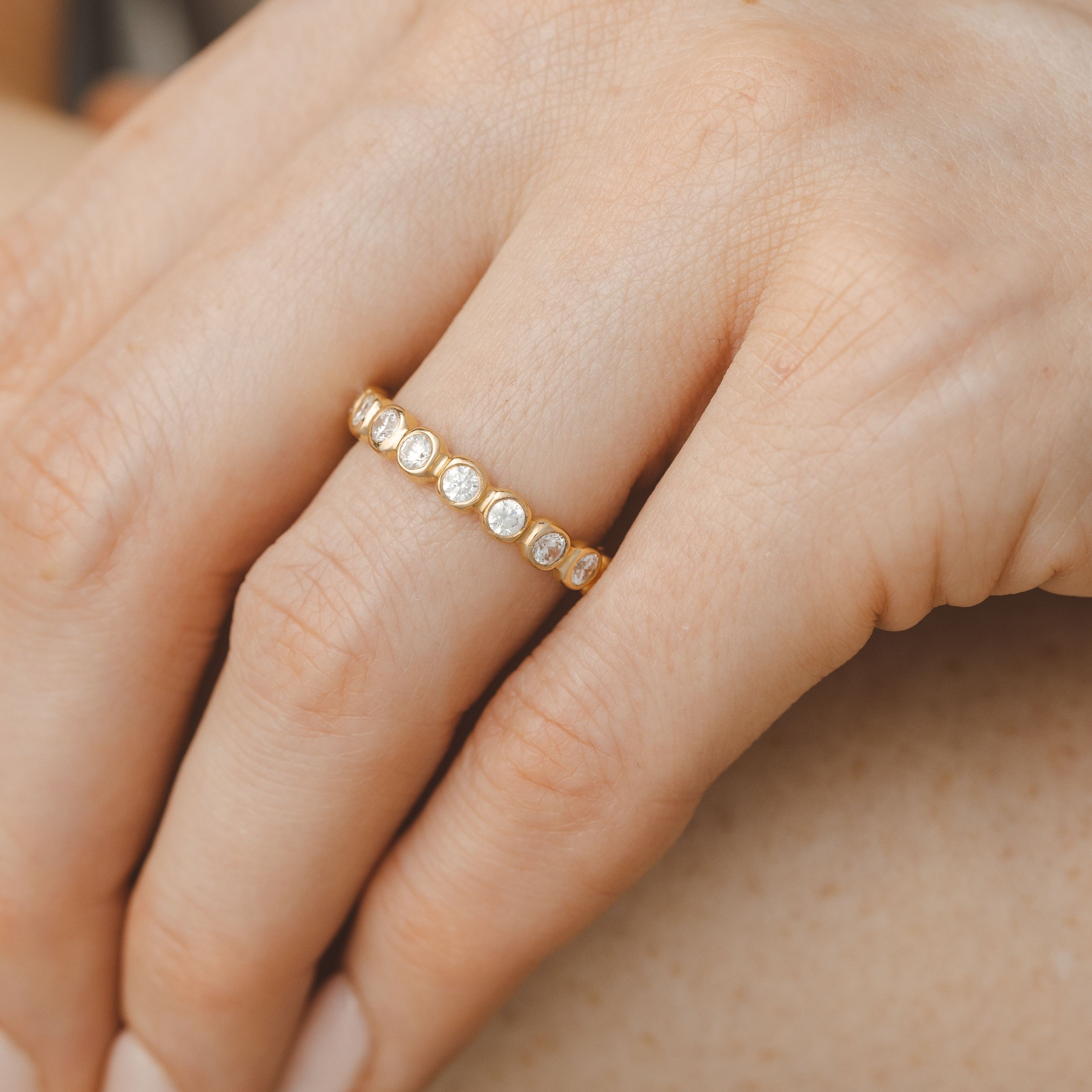 Paige Women's Bezel Eternity Diamond Wedding Ring