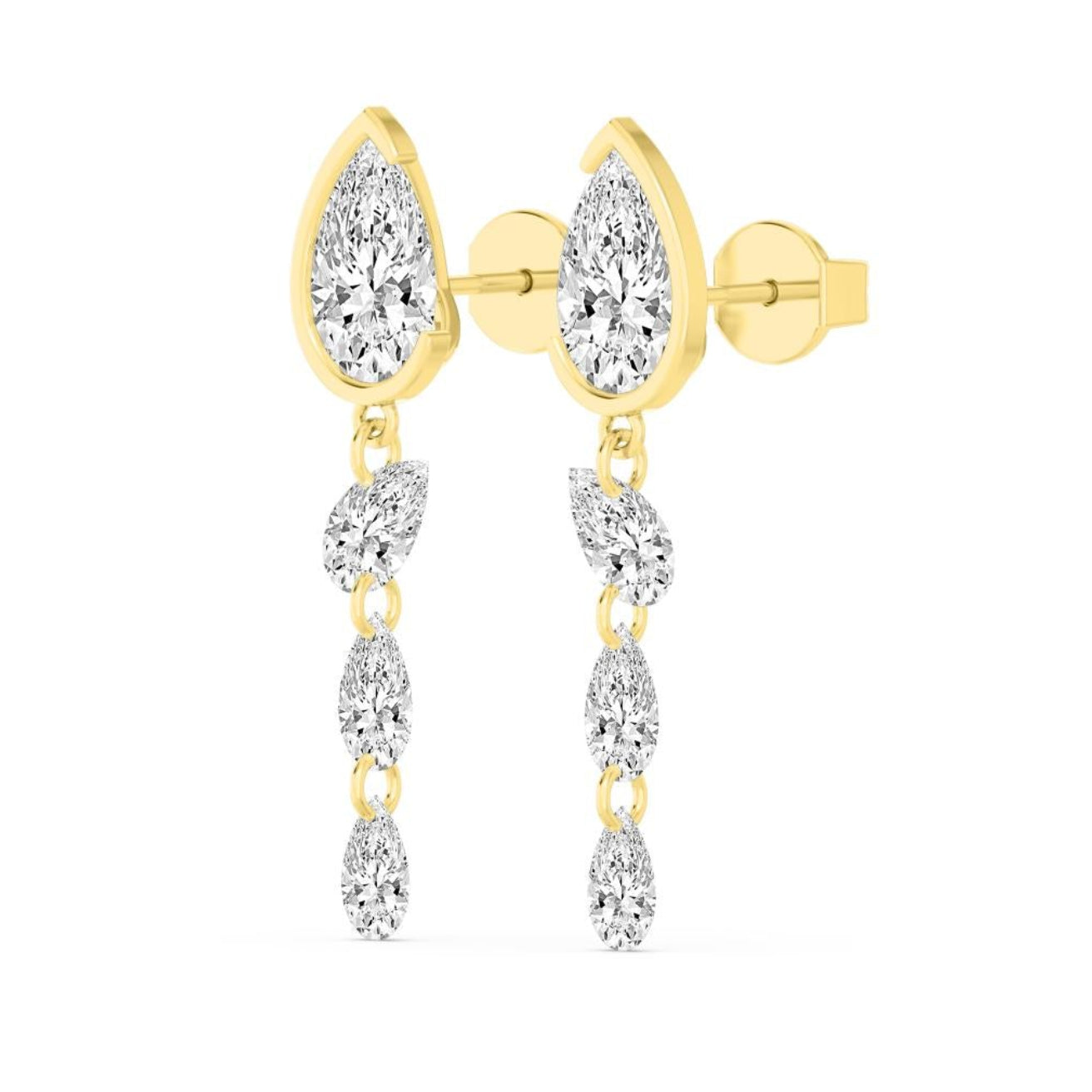 Shiloh Pear Lab-Diamond Earrings