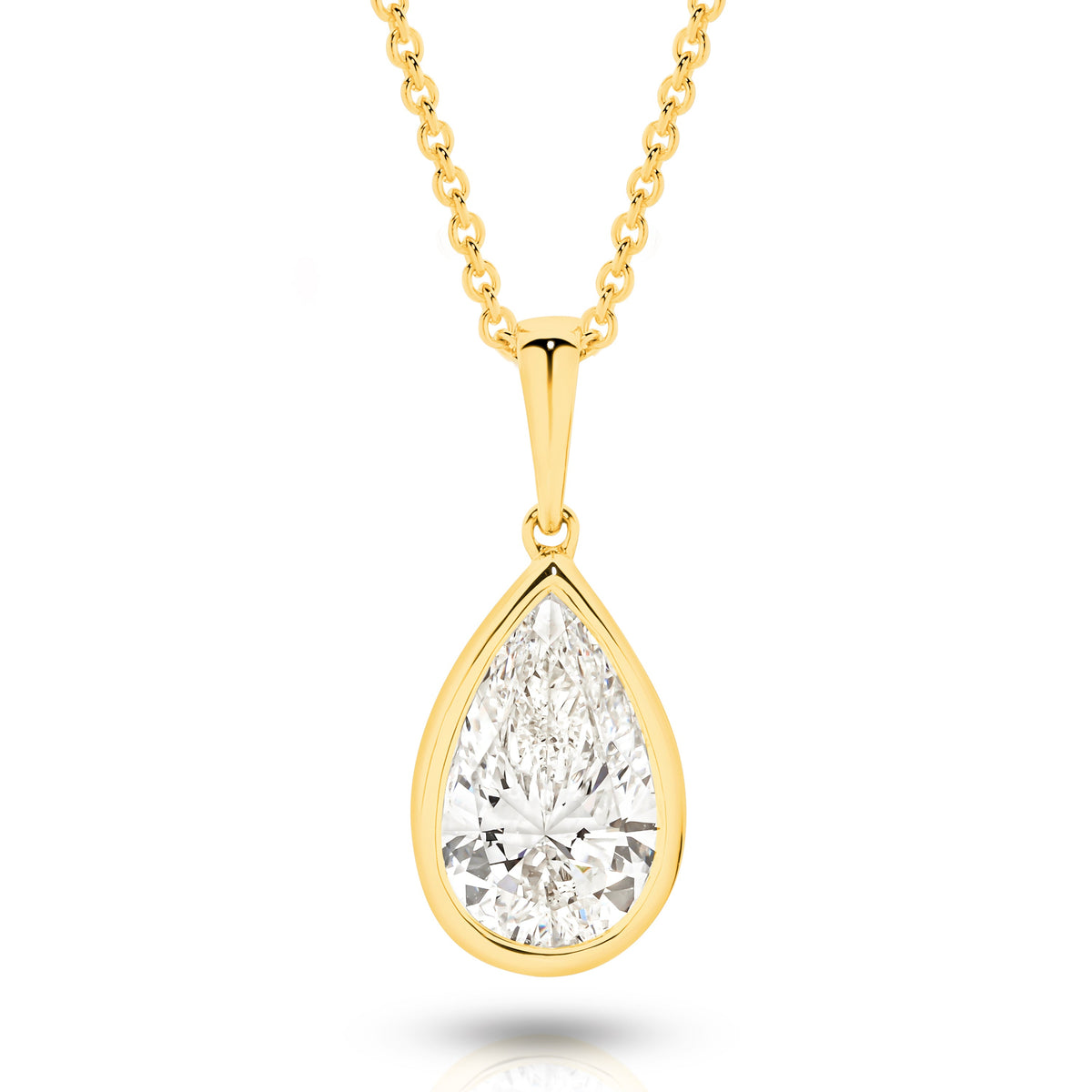 The Pear Bezel Pendant