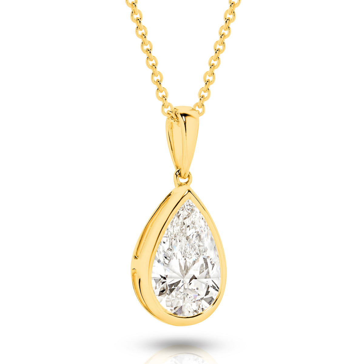 The Pear Bezel Pendant