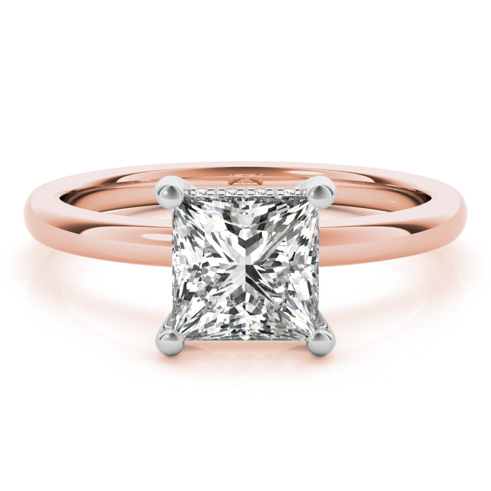 Noelle Square Princess Cut Diamond Engagement Ring Setting