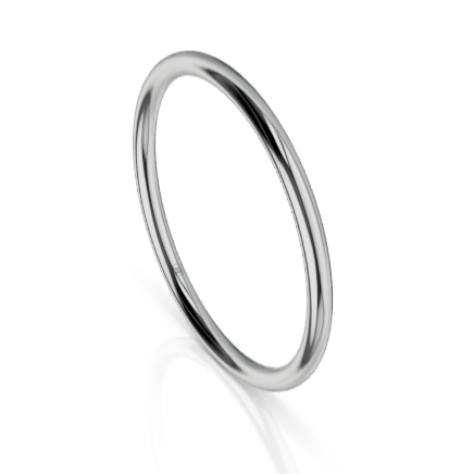 Full Round Comfort Fit Wedding Ring (AR) - Platinum