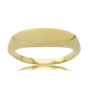 Eye Shaped Gold Signet Ring