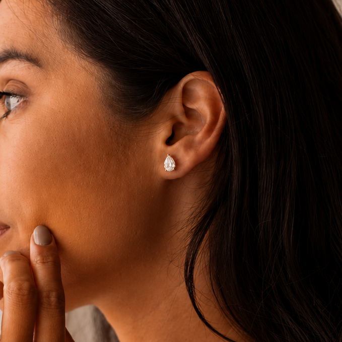 Kaya Pear Lab Grown Diamond Studs