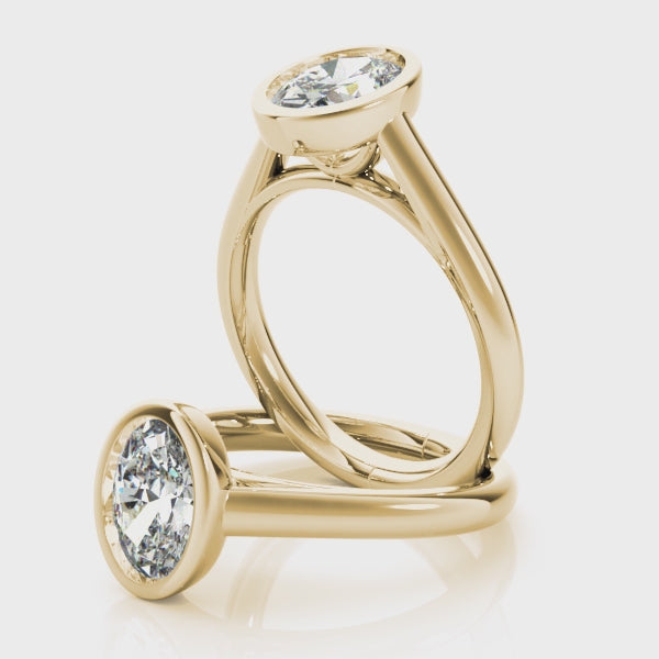 Oval Hannah Bezel Engagement Ring Setting