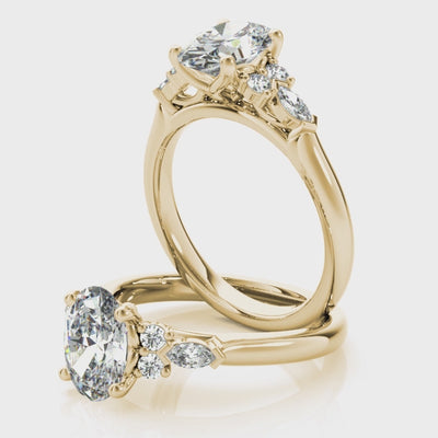 Holly Oval Diamond Engagement Ring Setting