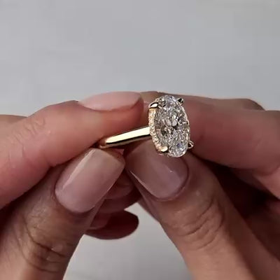 Hidden Halo Engagement Rings