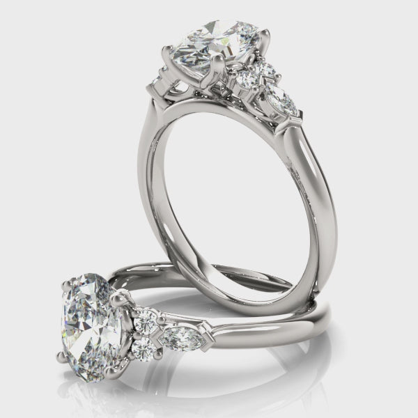 Holly Oval Diamond Engagement Ring Setting