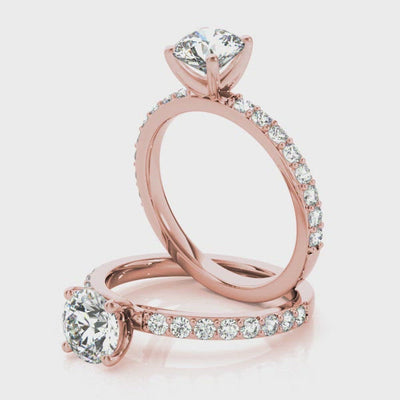 Allegra V-Prong Diamond Engagement Ring Setting