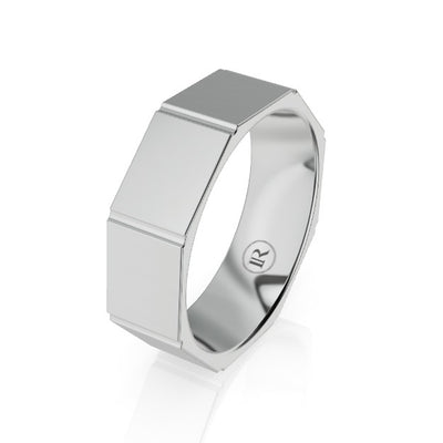 Men's Etched Comfort Fit Wedding Ring