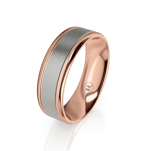 The Otis Gold & Titanium Wedding Ring