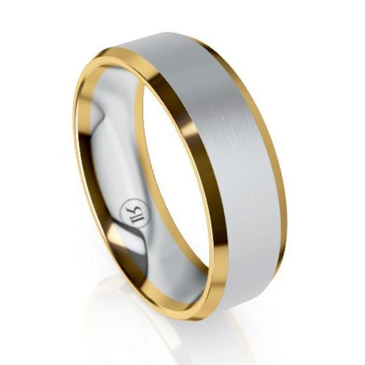 The Vanguard Platinum & Gold Wedding Ring