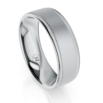 The Arthur Platinum Milgrain Wedding Ring