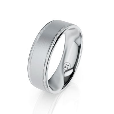 The Arthur Platinum Milgrain Wedding Ring