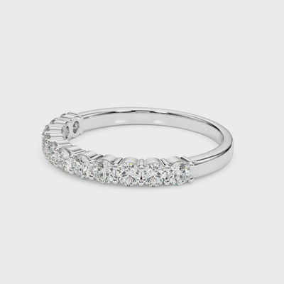 Half Charlene Women's Diamond Double Prong Wedding Ring