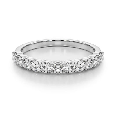 Half Charlene Women's Diamond Double Prong Wedding Ring