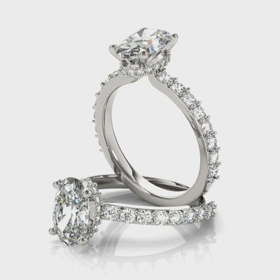 Allegra Oval Diamond Bridge Engagement Ring Setting