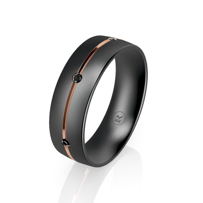 black zirconium rings