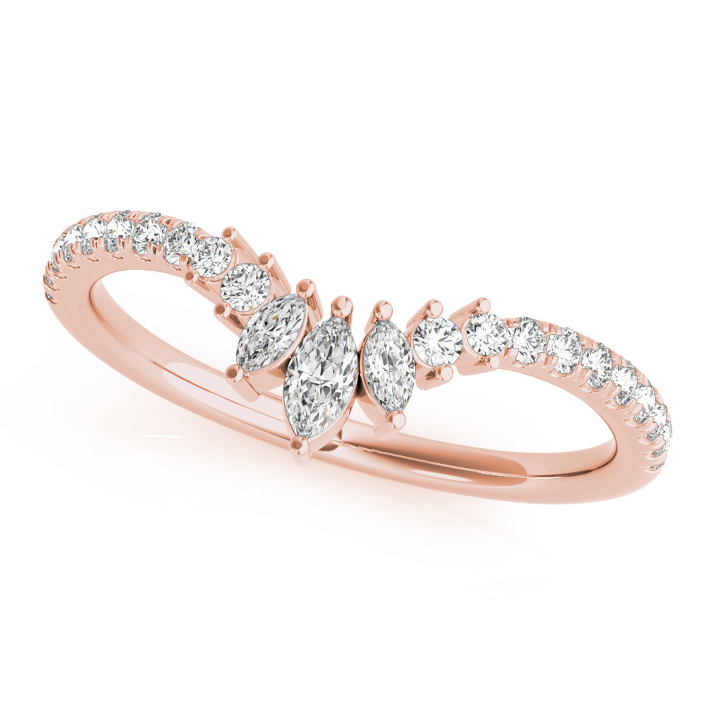 Willa Women's Diamond Chevron Wedding Ring