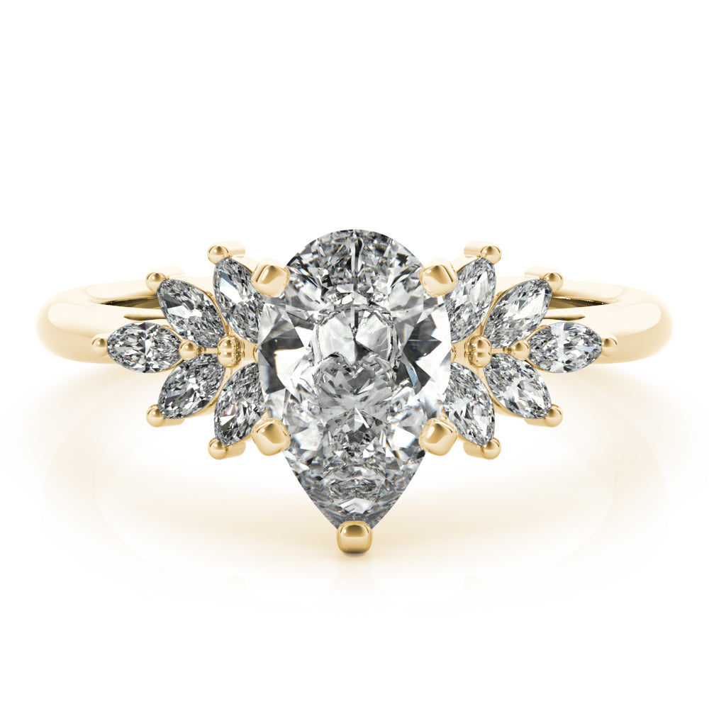 Custom Pear Engagement Rings