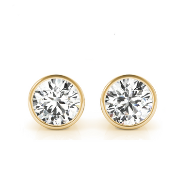 Elba Bezel Round Lab Grown Diamond Studs