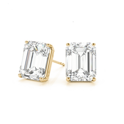 Lourdes Emerald Lab Grown Diamond Studs