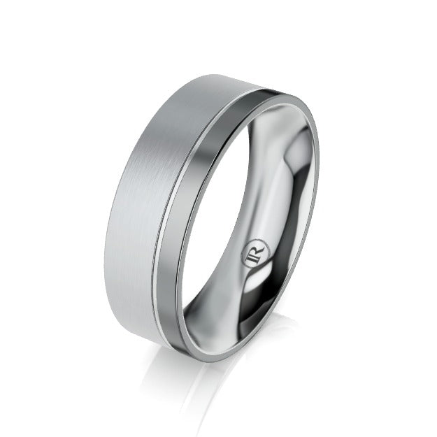 The Lawrence Tantalum and Platinum Wedding Ring