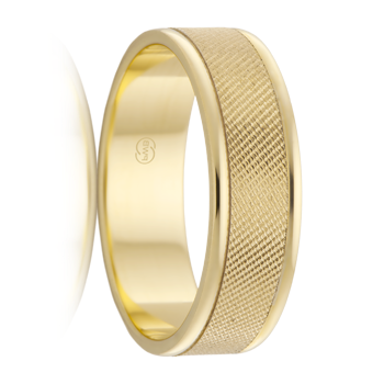 Gold Mesh Textured Wedding Ring