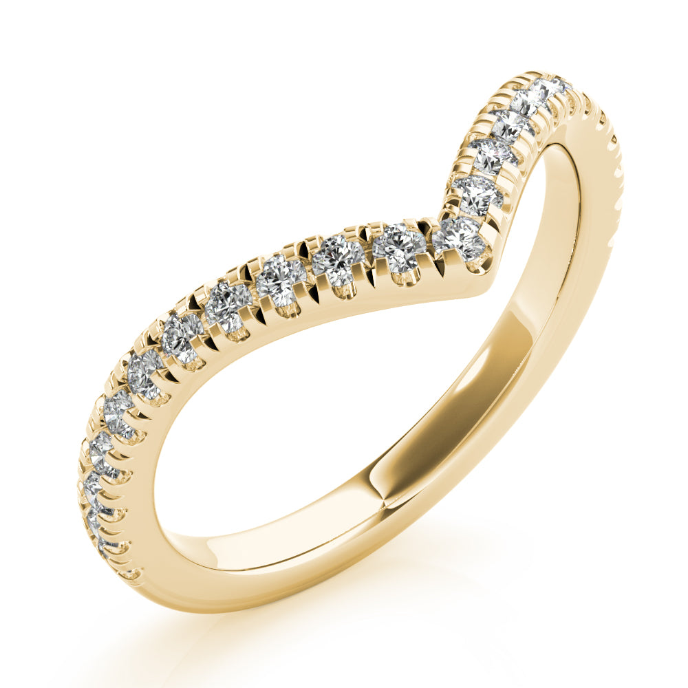 Carla Grande Women's Diamond Chevron Wedding Ring